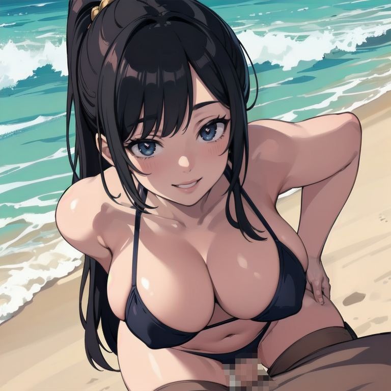 サンプル画像1:ビーチでビキニで青姦放題！(あぶ能丸) [d_510221]