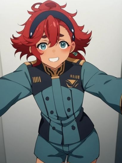 サンプル画像1:機動戦士ガンダム 水星の魔女のスレッタ・マーキュリーから送られてきた自撮り写真(自撮りサークル  イカスミ工房) [d_510254]