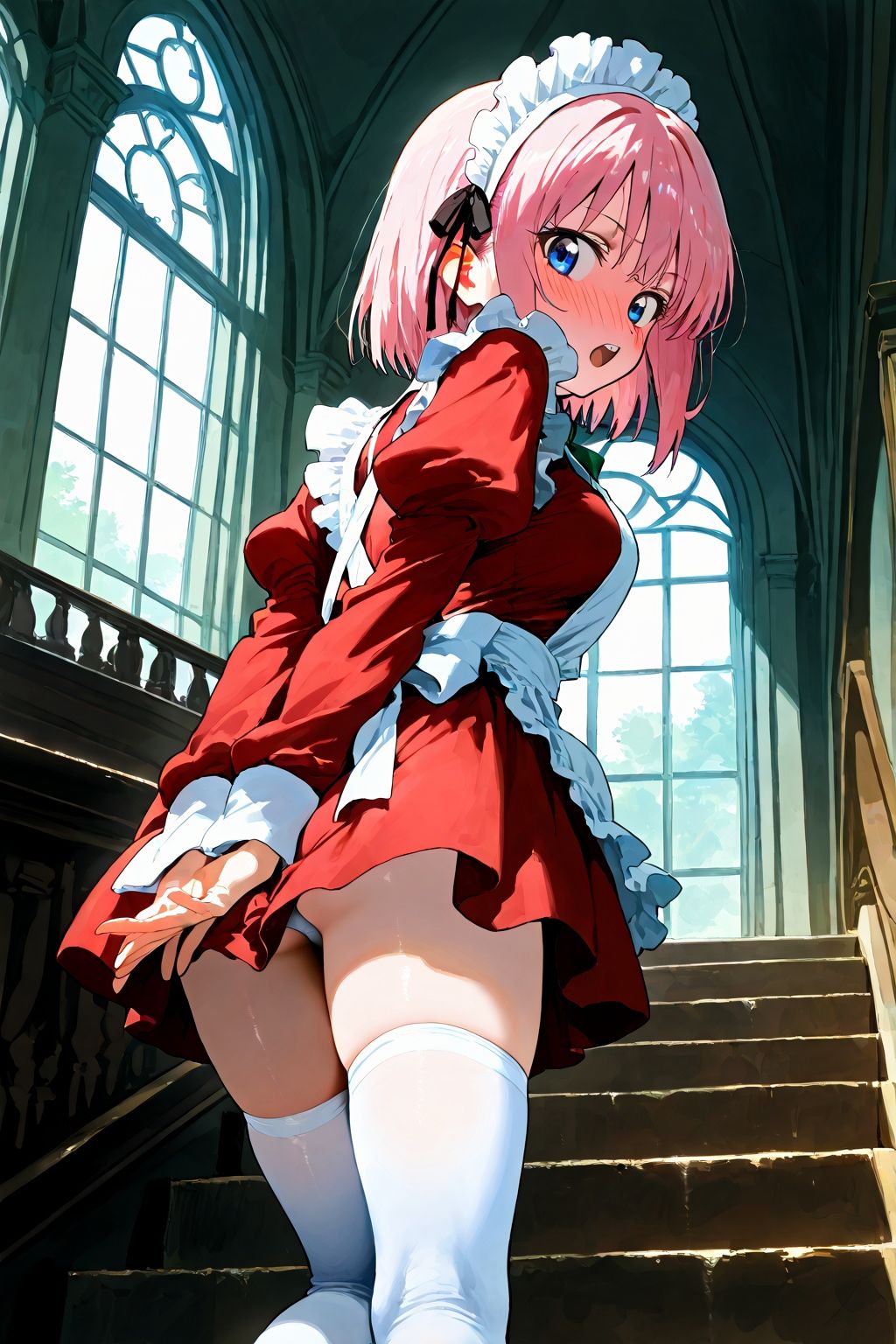 サンプル画像5:恥じらい×パンチラ隠しがやっぱり優勝でした。〜お屋敷編〜vol.2(びろびろまん) [d_510294]