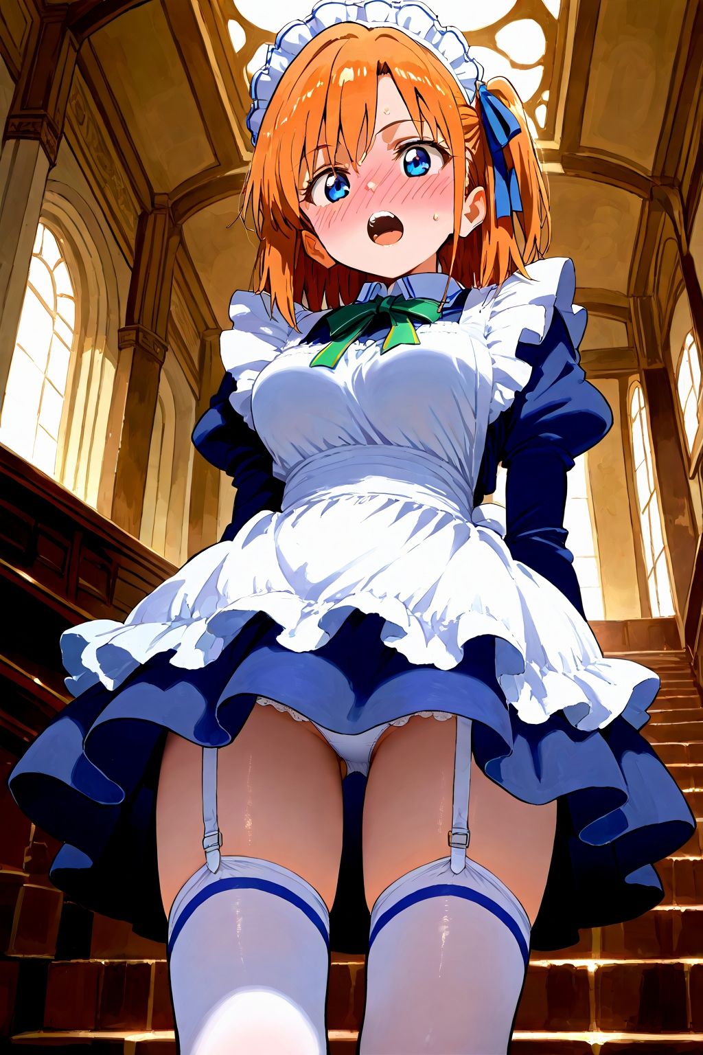 サンプル画像6:恥じらい×パンチラ隠しがやっぱり優勝でした。〜お屋敷編〜vol.2(びろびろまん) [d_510294]