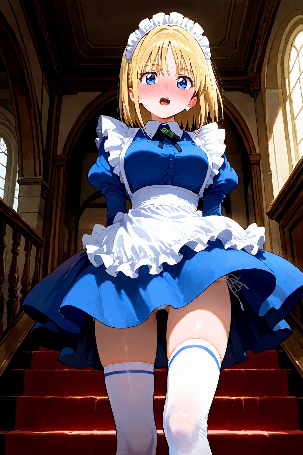 サンプル画像2:恥じらい×パンチラ隠しがやっぱり優勝でした。〜お屋敷編〜vol.3(びろびろまん) [d_510297]