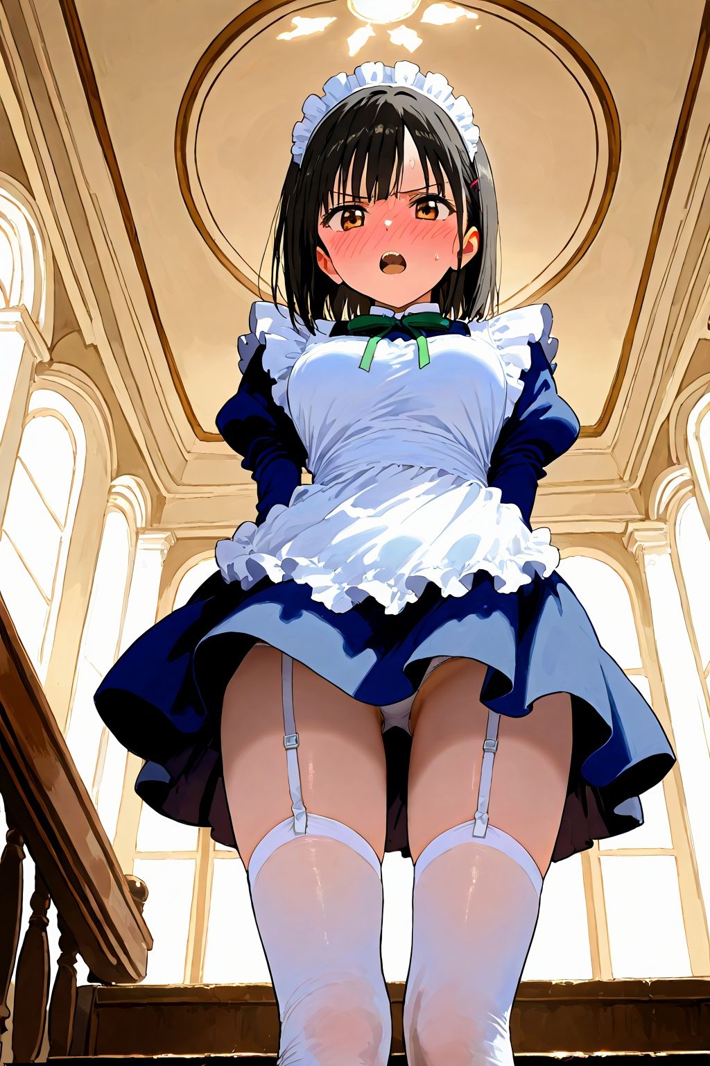 サンプル画像3:恥じらい×パンチラ隠しがやっぱり優勝でした。〜お屋敷編〜vol.3(びろびろまん) [d_510297]