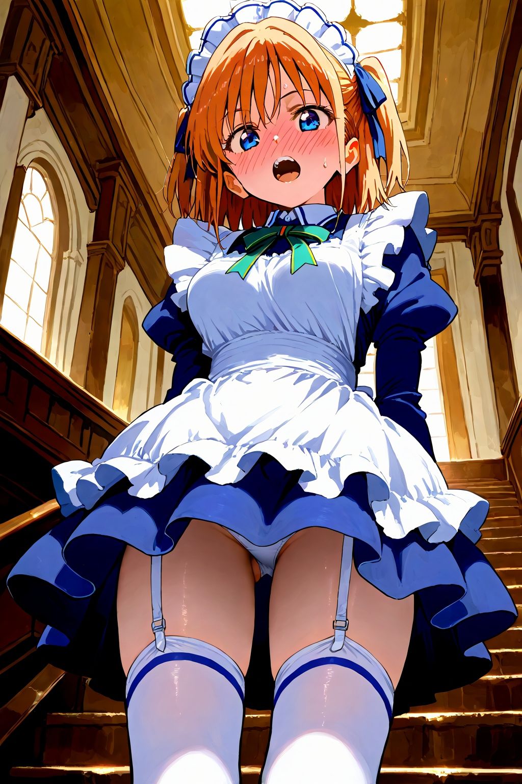 サンプル画像4:恥じらい×パンチラ隠しがやっぱり優勝でした。〜お屋敷編〜vol.3(びろびろまん) [d_510297]