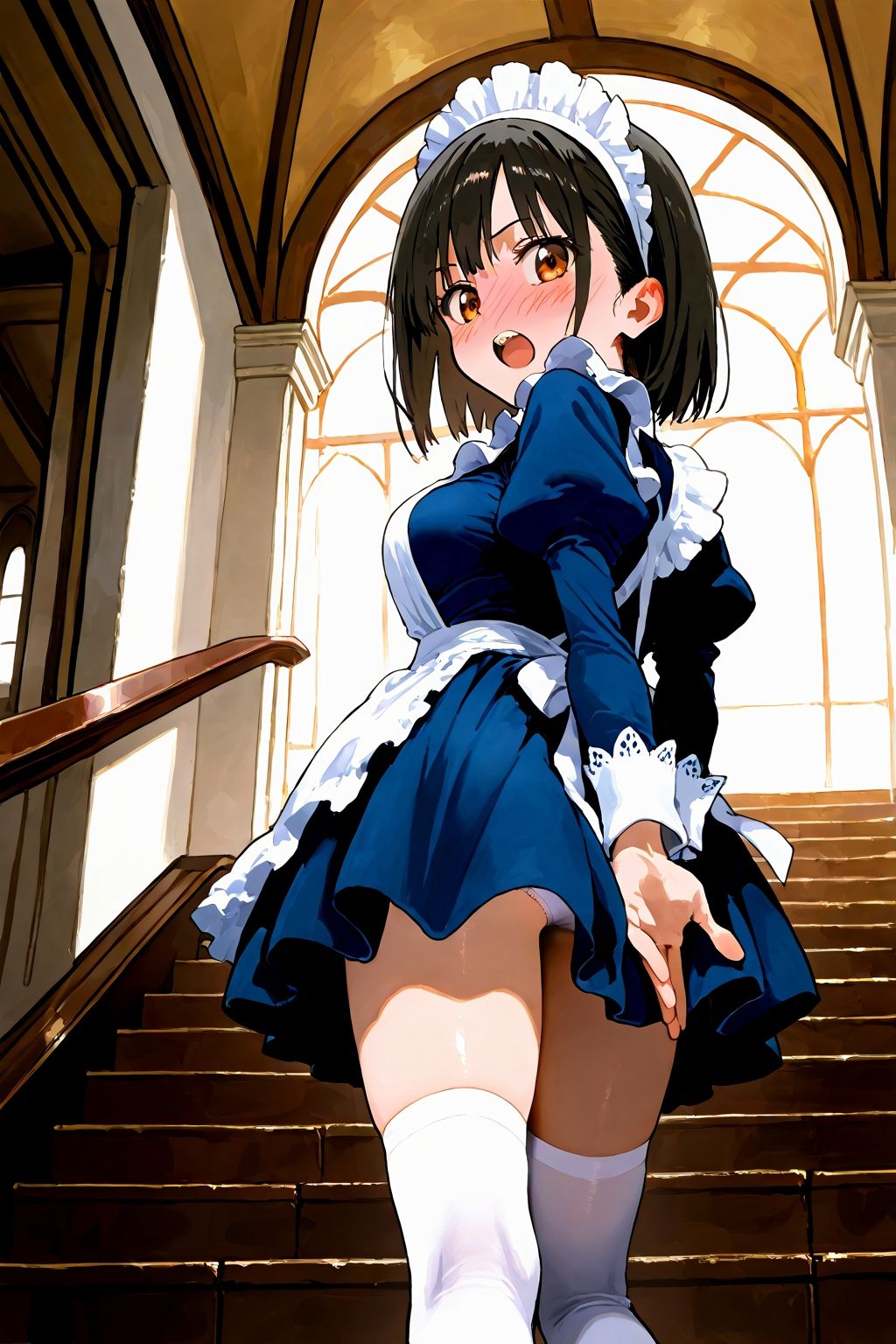 サンプル画像5:恥じらい×パンチラ隠しがやっぱり優勝でした。〜お屋敷編〜vol.3(びろびろまん) [d_510297]