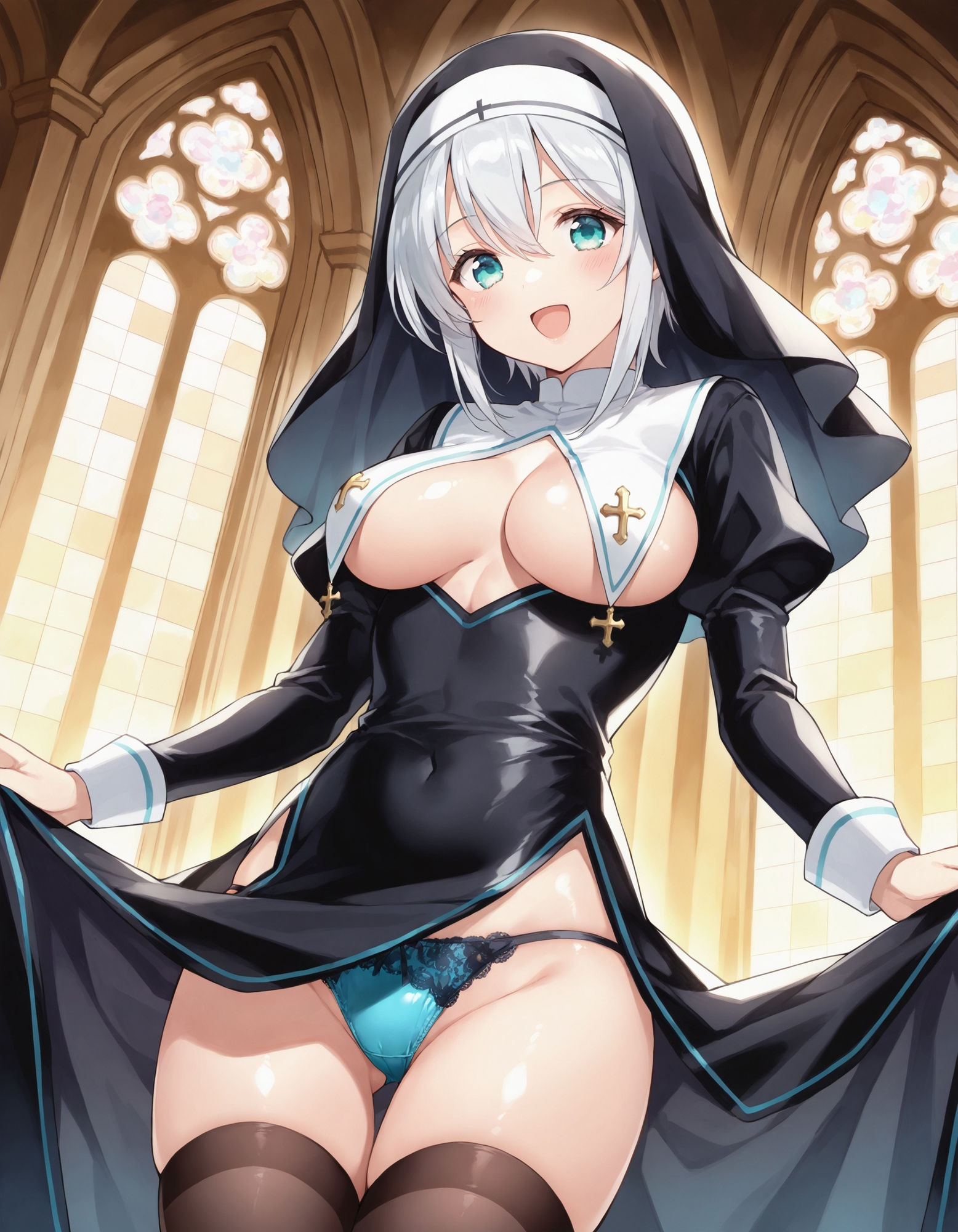 サンプル画像2:シスターのパンチラ(D.P.H.) [d_510299]