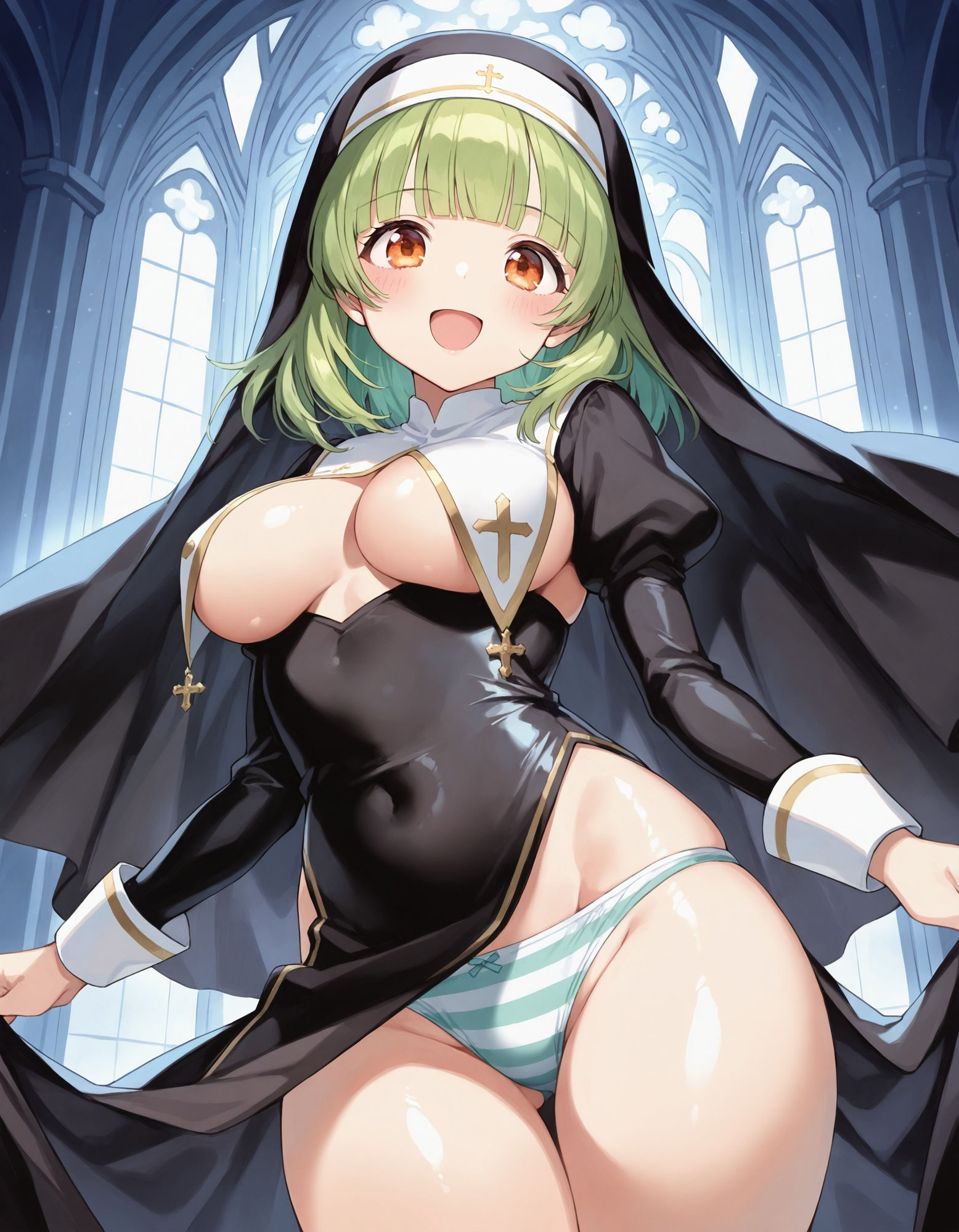 シスターのパンチラのサンプル画像 6