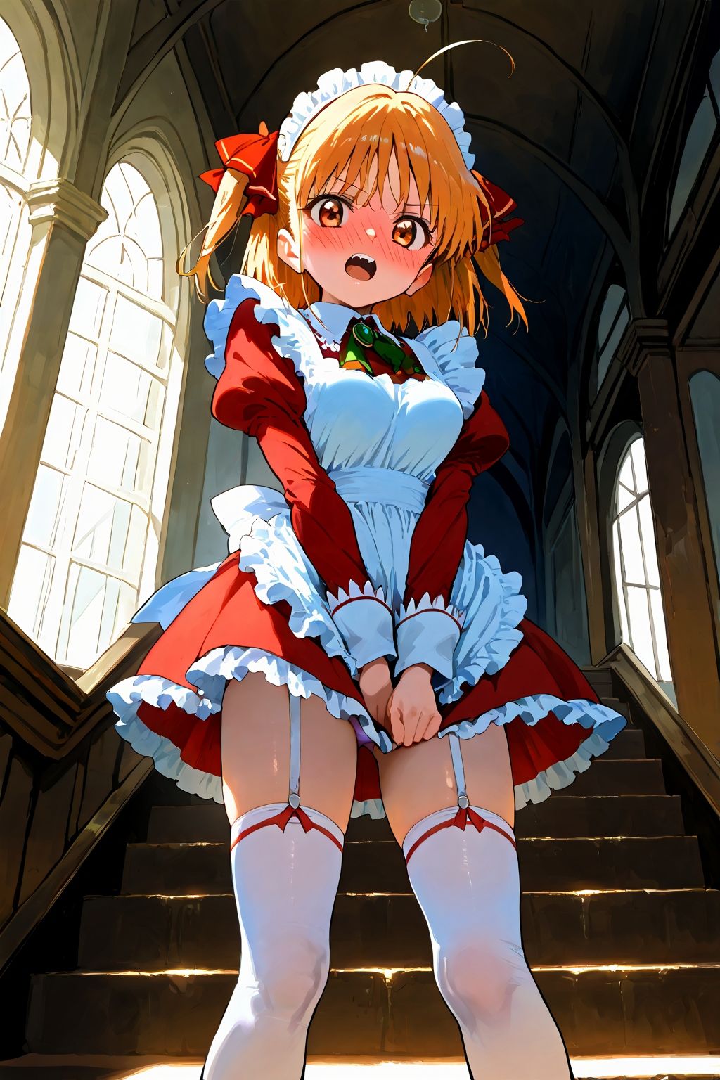 サンプル画像2:恥じらい×パンチラ隠しがやっぱり優勝でした。〜お屋敷編〜vol.4(びろびろまん) [d_510300]