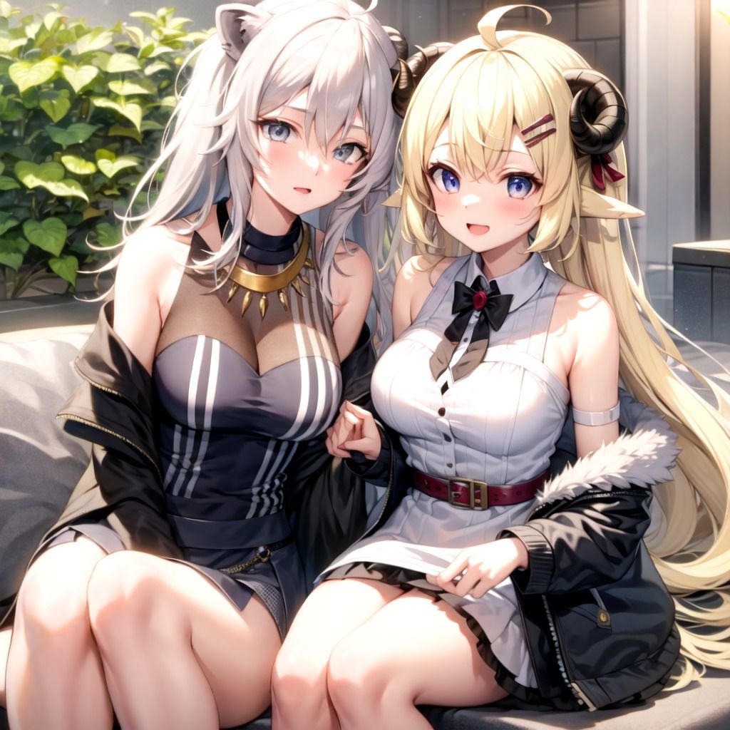 サンプル画像1:てぇてぇCG集 ししわた1 獅白ぼ〇ん＆角巻わ〇め(てぇてぇ堂) [d_510420]