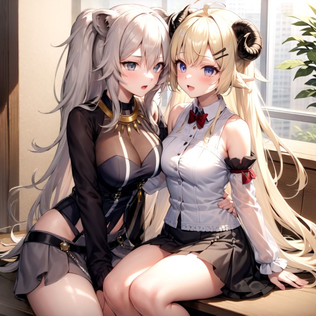 サンプル画像3:てぇてぇCG集 ししわた1 獅白ぼ〇ん＆角巻わ〇め(てぇてぇ堂) [d_510420]