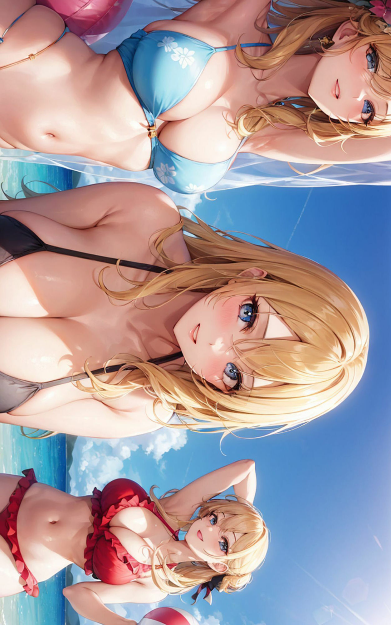 サンプル画像4:ビーチハーレム4(1der満) [d_510446]