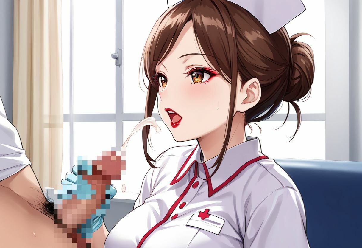 サンプル画像3:早漏患者の暴発改善のつもりが暴発させまくる美人ナース(マッテテコイサンマン) [d_510538]