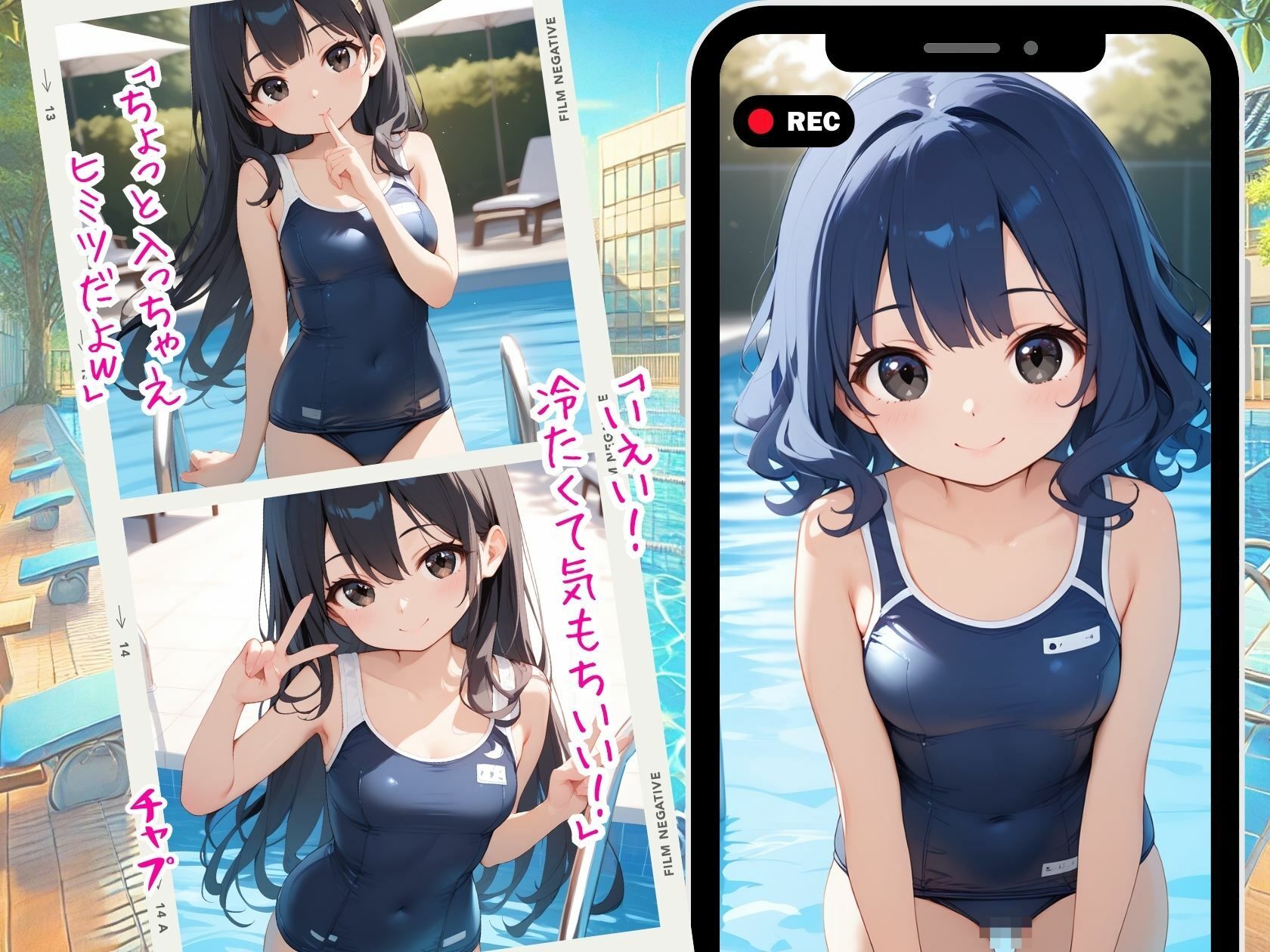 サンプル画像3:ぷるるんスク水プールで濡れる禁断授業(推し娘) [d_510916]