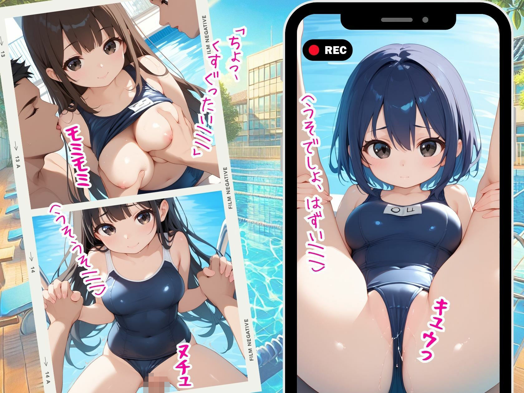 サンプル画像5:ぷるるんスク水プールで濡れる禁断授業(推し娘) [d_510916]