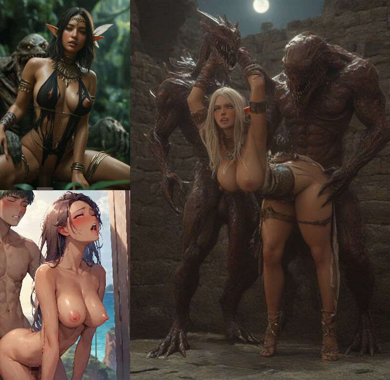 サンプル画像2:街角フェラ＆エルフ(ダークネス工房) [d_510944]