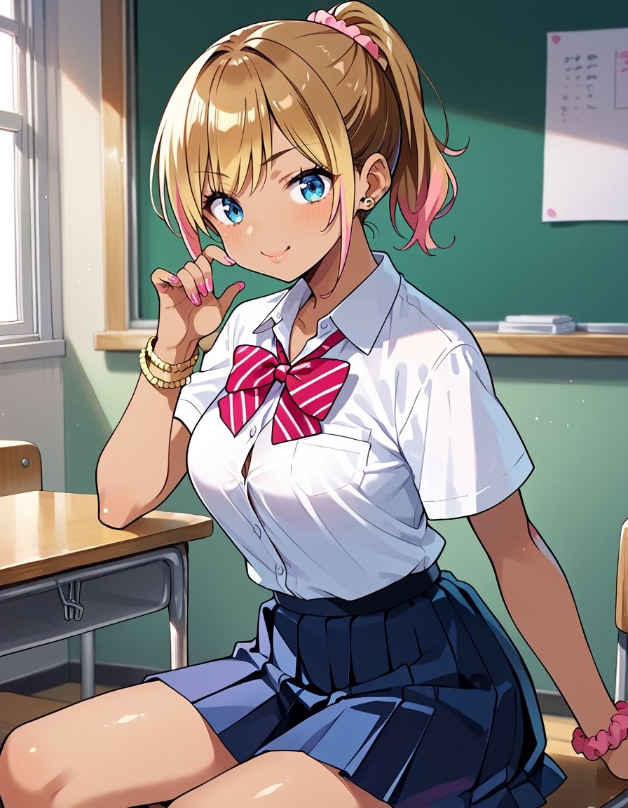 サンプル画像1:誘惑ギャルズ -ギャルの誘惑、制服の魔法-(甘艶工房) [d_510995]