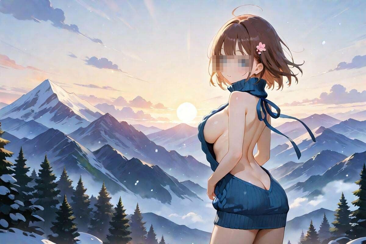 サンプル画像4:エロ過ぎニット  山ガール(AI幻想工房) [d_511065]