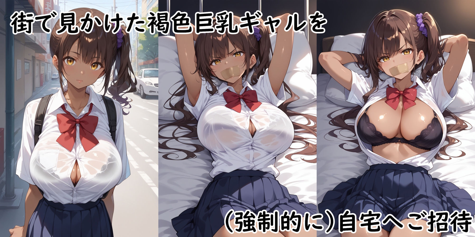 サンプル画像1:褐色巨乳ギャルを誘拐して・・・(AI画商) [d_511078]