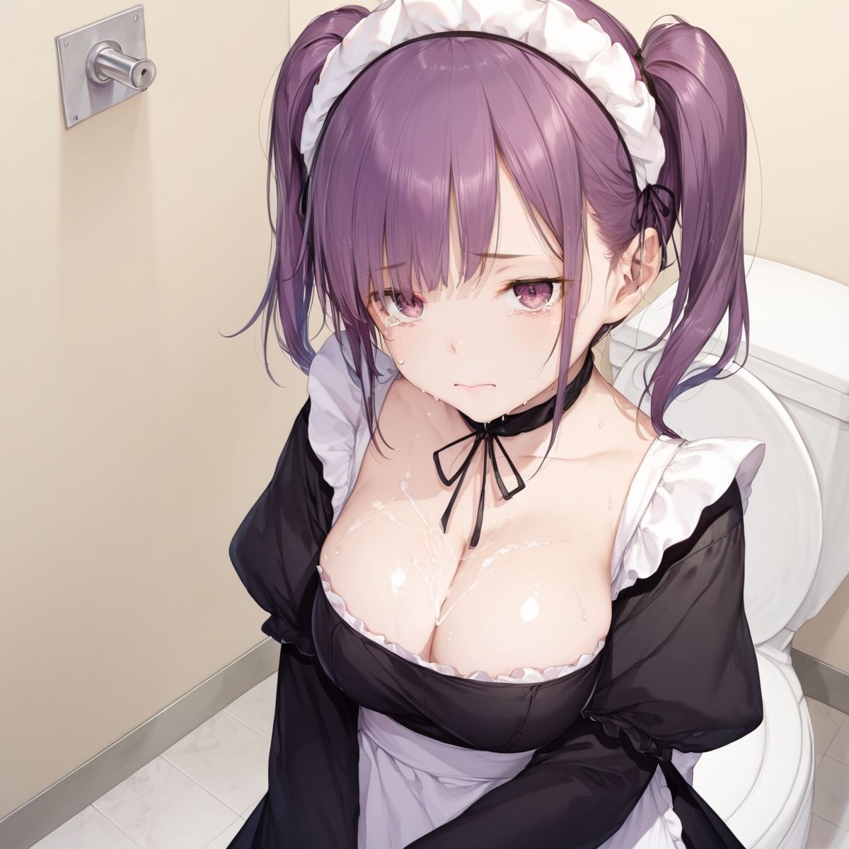 サンプル画像5:陰キャ巨乳メイド！トイレで中出しセックス！パート1(エロステーブル) [d_511097]