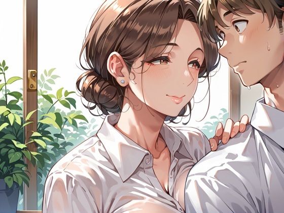 サンプル画像1:爆乳上司が唾液いっぱいの口で僕のアソコを舐め回してくる(熟成ハム) [d_511131]