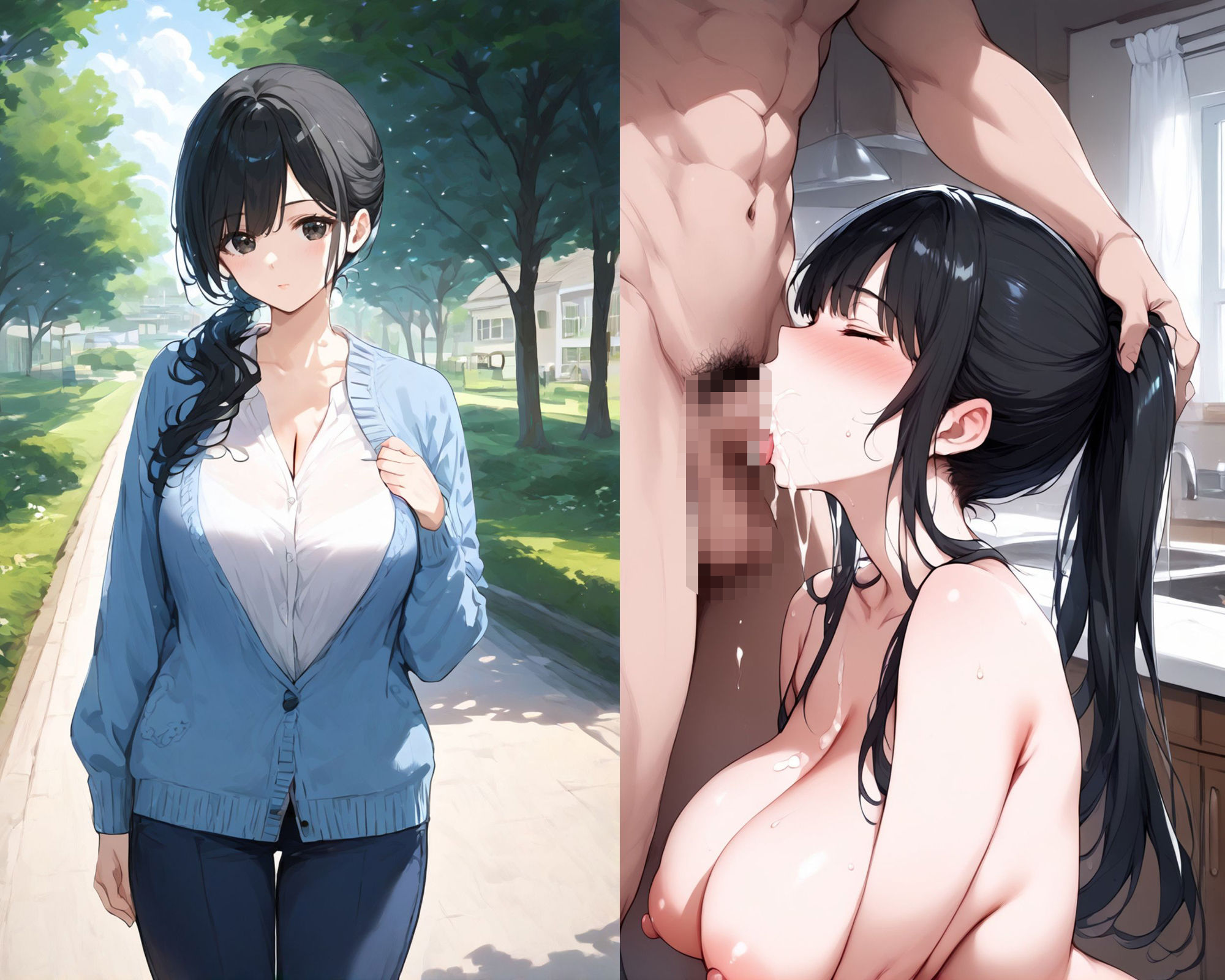 サンプル画像6:黒髪お姉さんの素顔【画像集】(あかさ太郎) [d_511191]