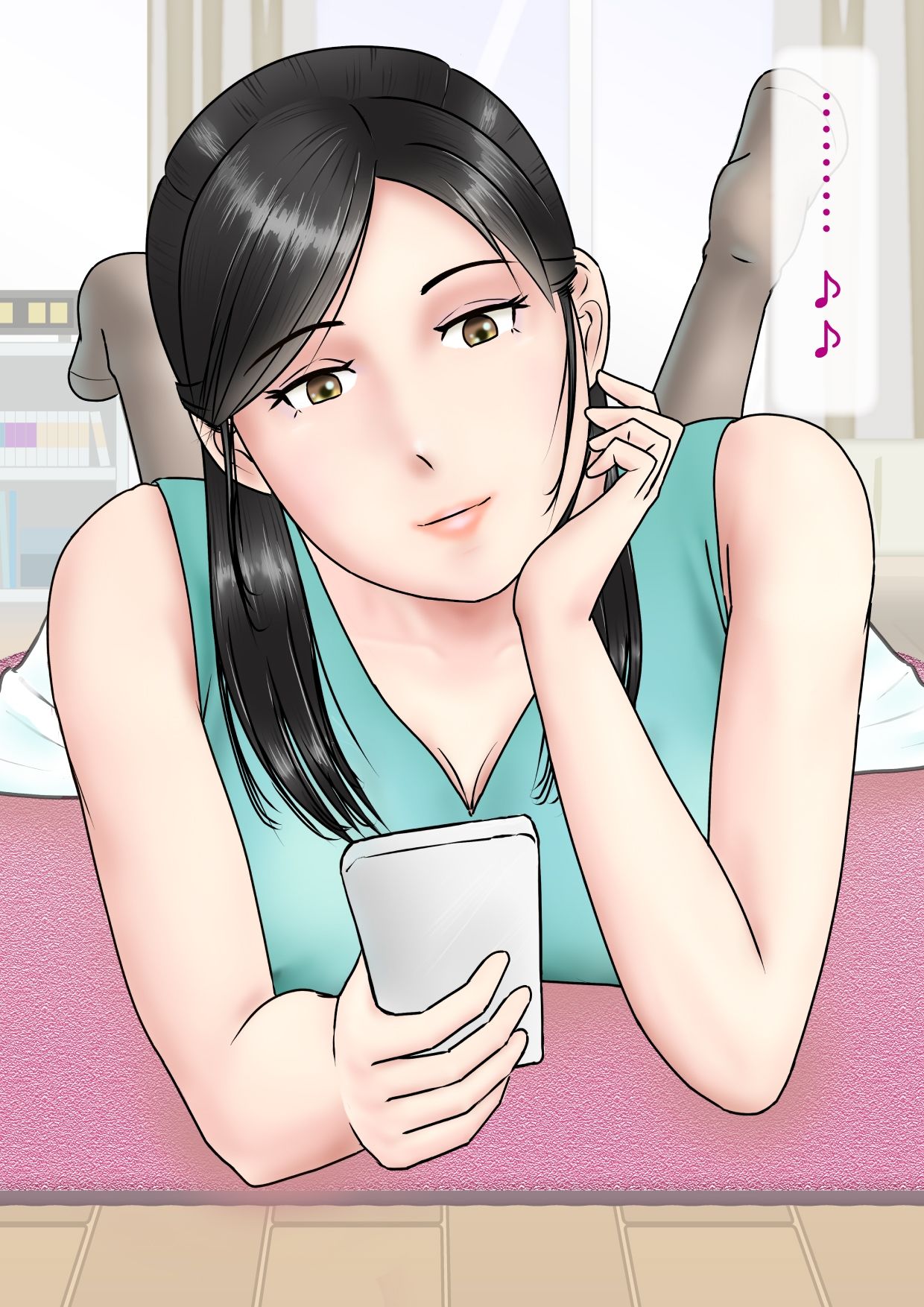 サンプル画像1:黒髪お姉さんに立派に育ったモノを収穫されるとき(ササイナ制作室) [d_511287]