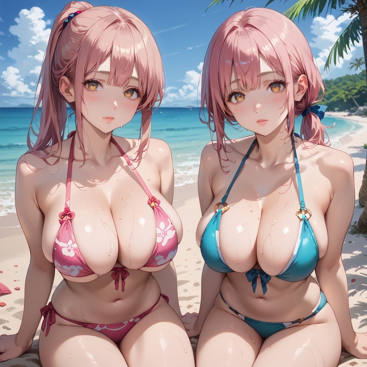 サンプル画像2:嵐で船が難破して，女の子だらけの島に漂着！？1(ぷにぷに.com) [d_511440]