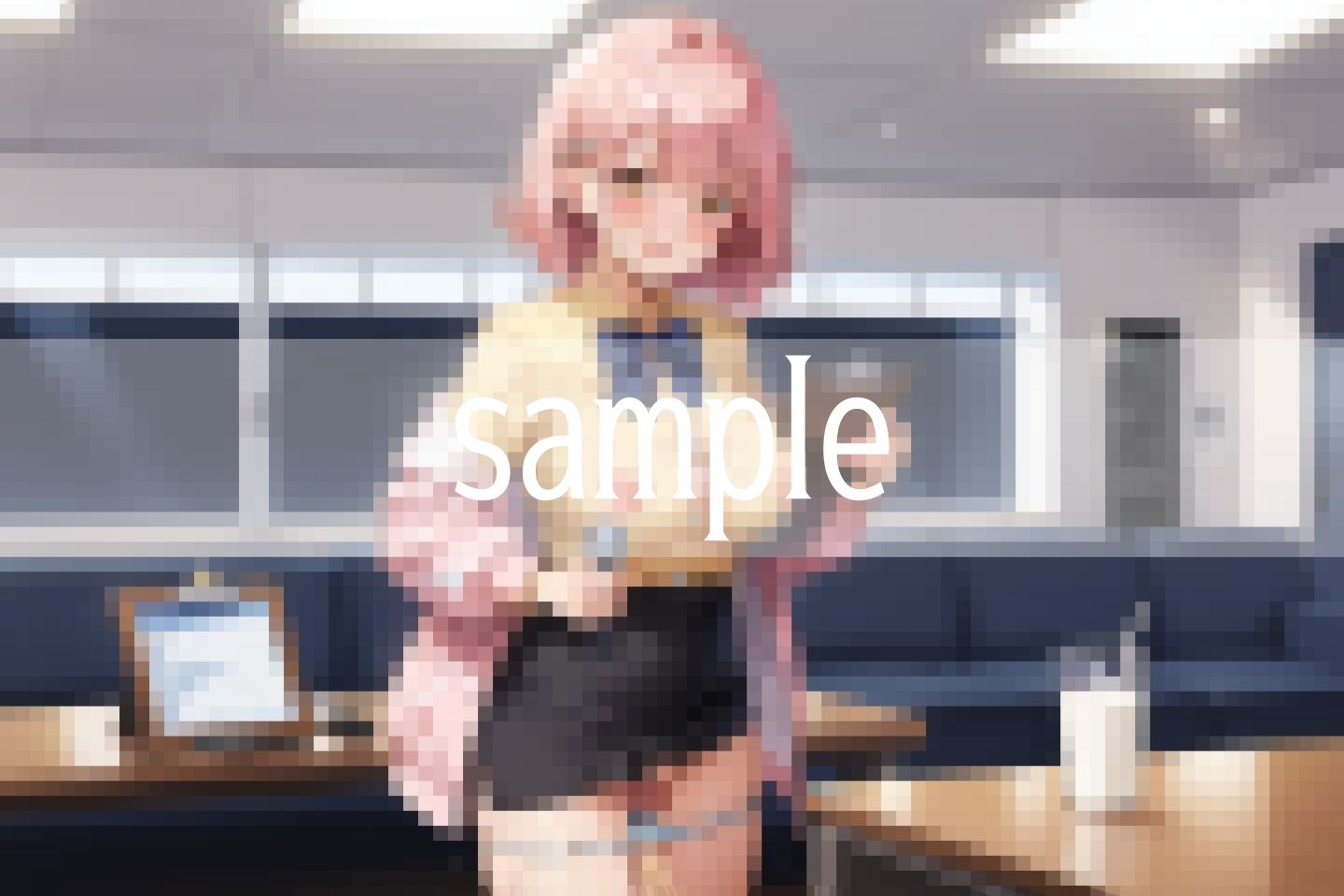 えっちなOL達の秘密のインタビューで失禁の画像1