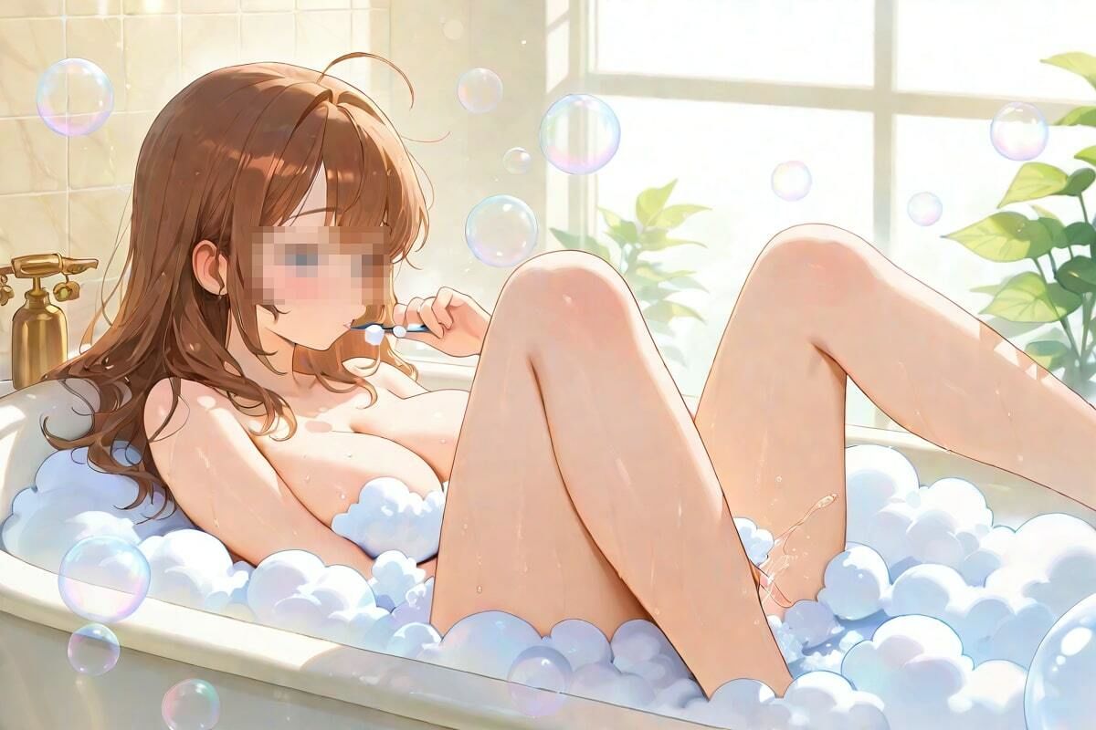サンプル画像1:バスルームでオナニー三昧(AI幻想工房) [d_511562]