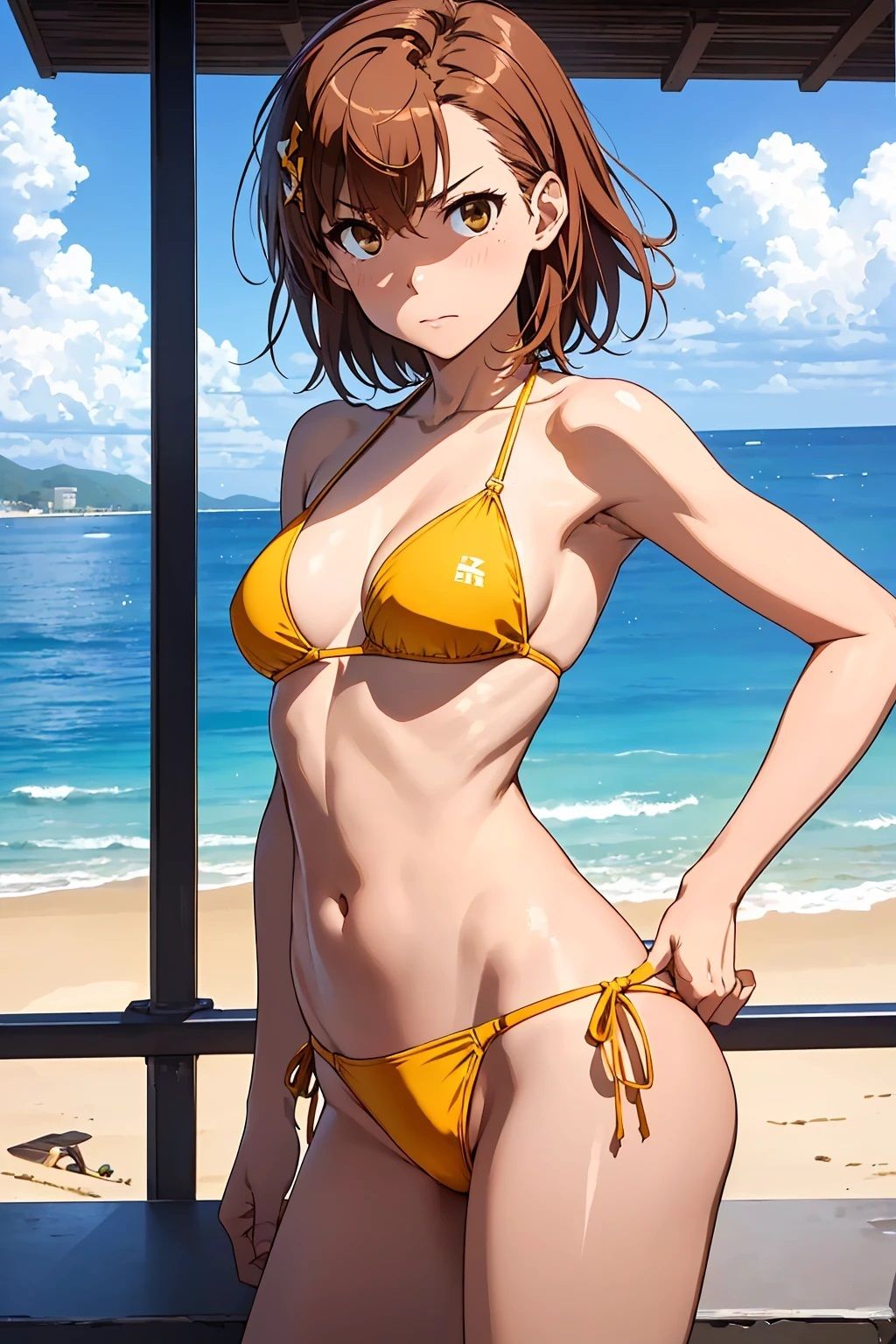 サンプル画像2:御坂〇琴  黄色ビキニ（125枚）(ひぐまアート) [d_512059]