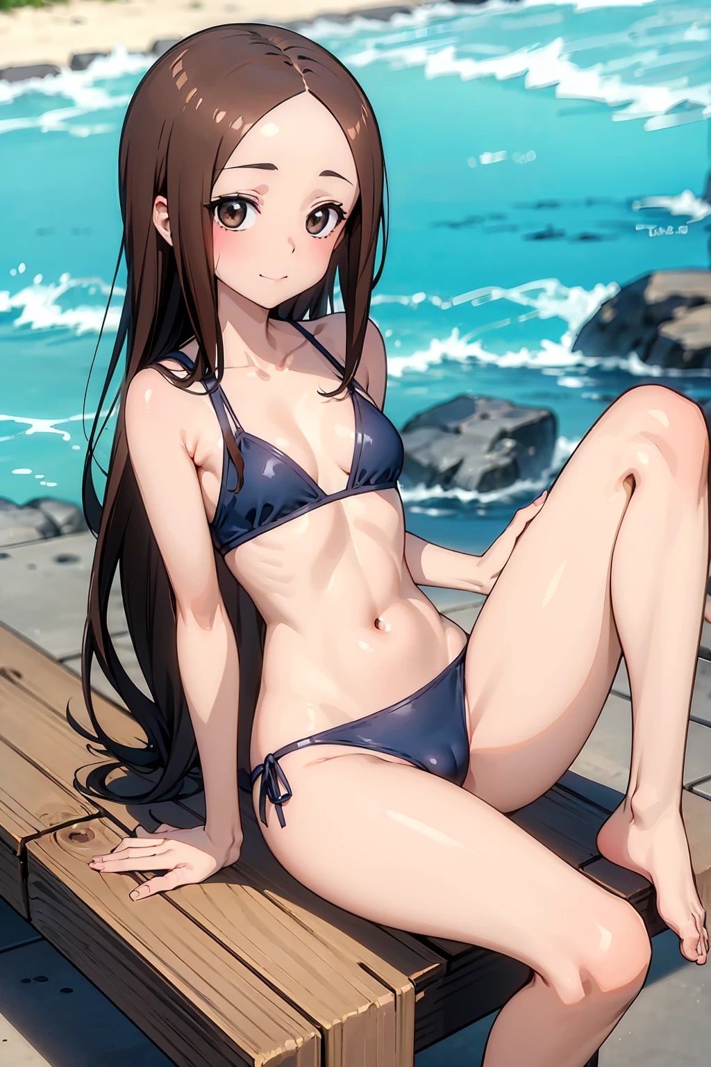 サンプル画像2:高〇さん  ネイビービキニ（130枚）(ひぐまアート) [d_512060]