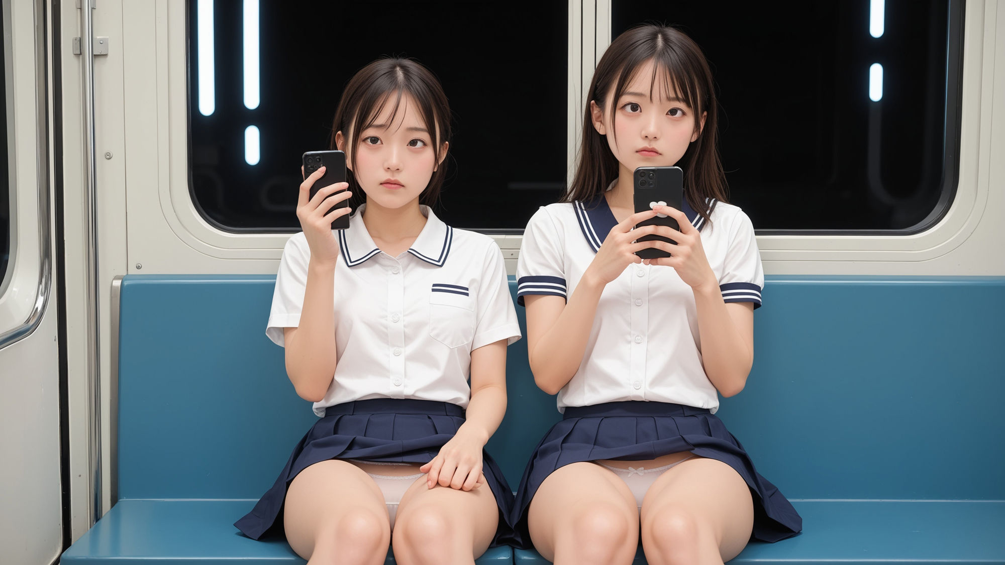 スマホばかり観て「ぼぉ〜と生きている」制服女子  150pのサンプル画像 6