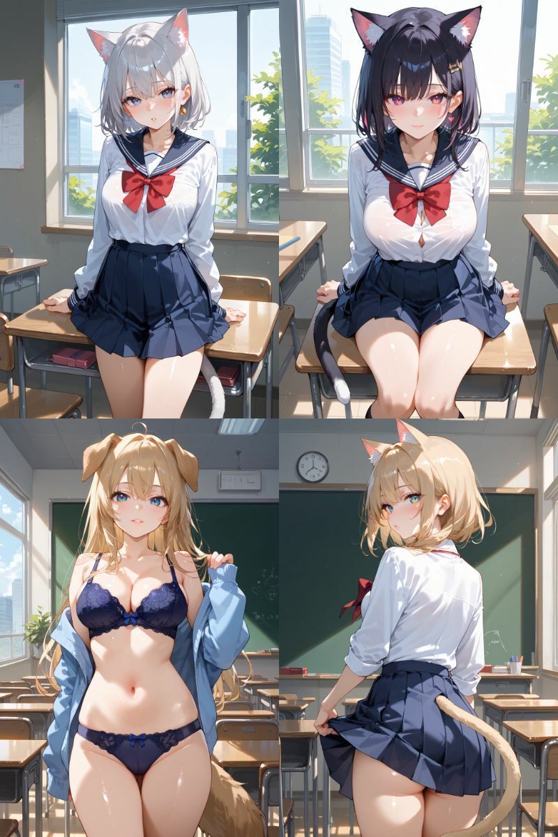 サンプル画像1:ケモミミ？の楽園 犬ねこ 制服編(ツースリーステーション) [d_512159]