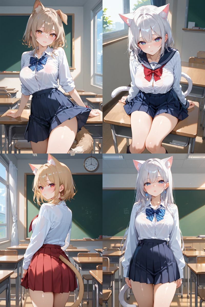 サンプル画像1:ケモミミ？の楽園 犬ねこ2 制服編(ツースリーステーション) [d_512169]