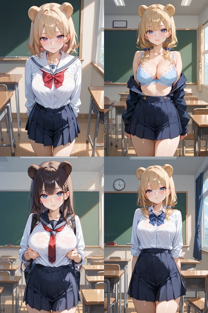 サンプル画像1:ケモミミ？の楽園 くま 制服編(ツースリーステーション) [d_512198]