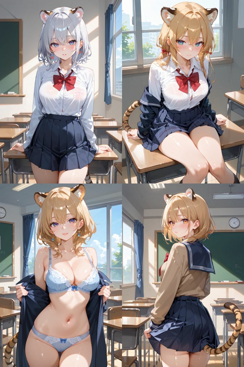 サンプル画像1:ケモミミ？の楽園 とら 制服編(ツースリーステーション) [d_512199]