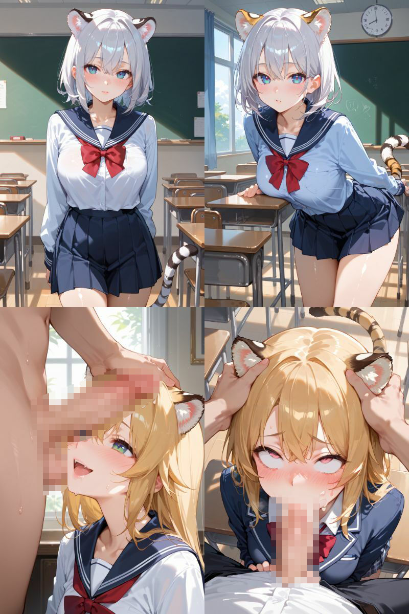 サンプル画像2:ケモミミ？の楽園 とら 制服編(ツースリーステーション) [d_512199]