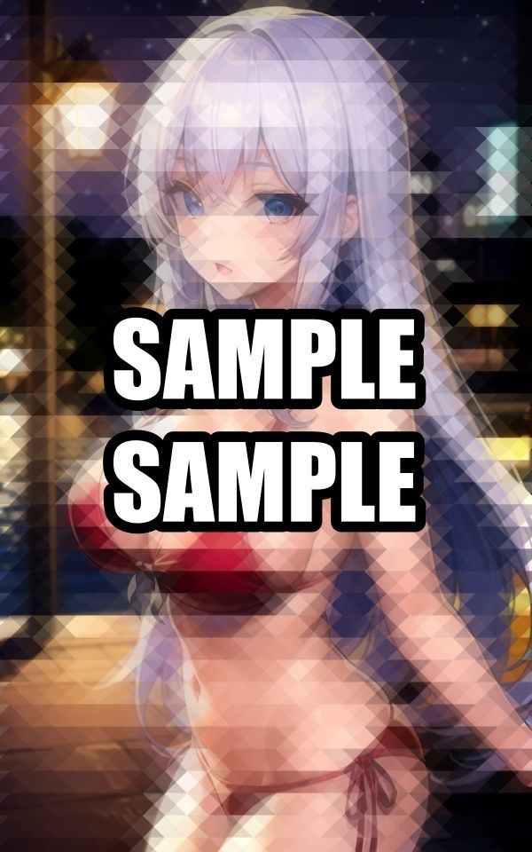 ナイトプールの水着美女イラスト集のサンプル画像 6