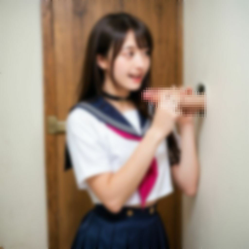 サンプル画像3:【ラッキーホール店】壁穴嬢がJKだと！？(AI美エロ) [d_512441]