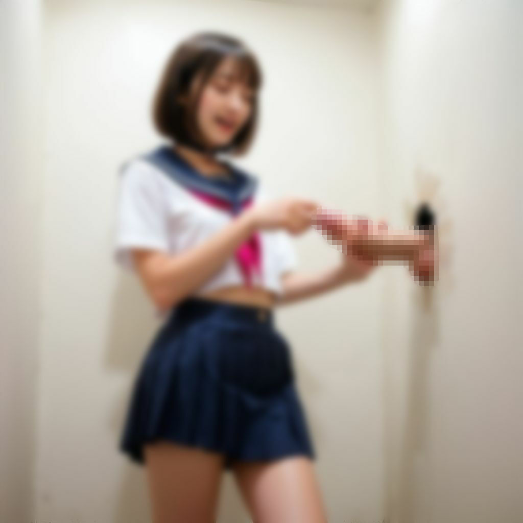 サンプル画像4:【ラッキーホール店】壁穴嬢がJKだと！？(AI美エロ) [d_512441]