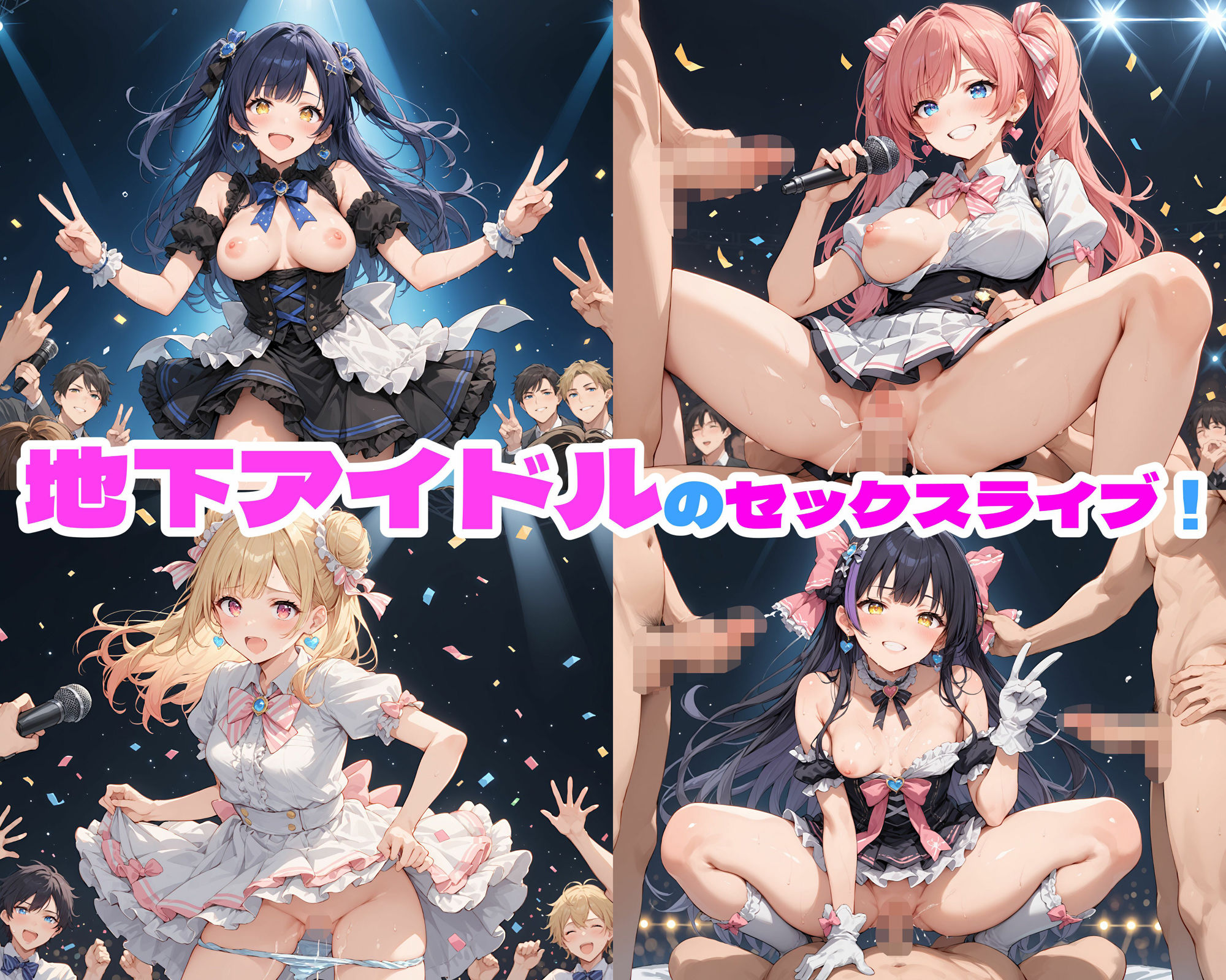 サンプル画像1:性育学園No.20〜地下アイドル編〜かわいいアイドル達と公開セックスライブでやりまくれ！【CG500枚】(おふとんパイナップル) [d_512453]