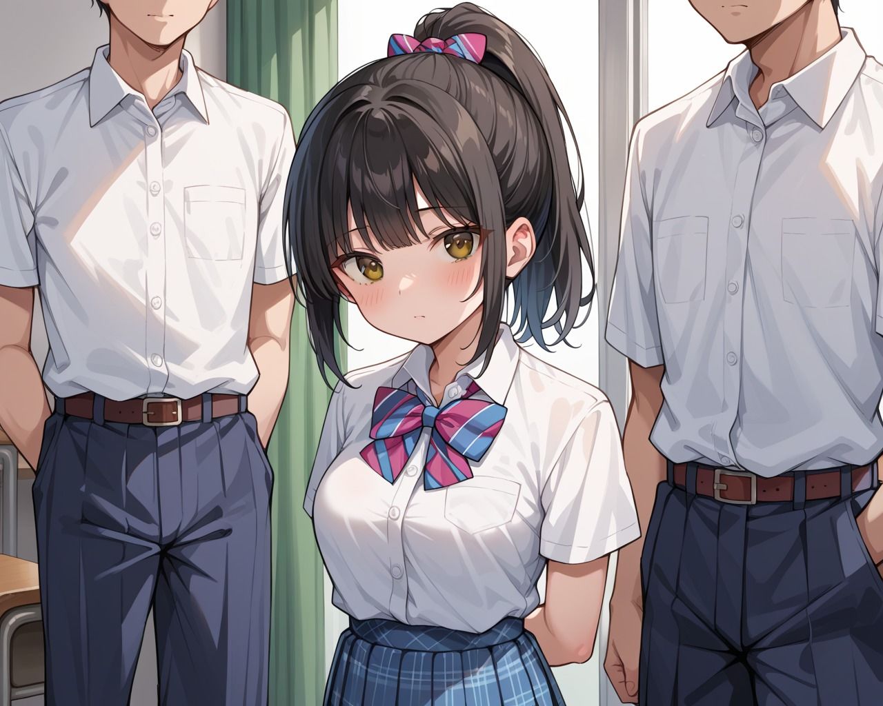 サンプル画像1:巨乳で小悪魔な僕の後輩と 〜いつでも学校内で生ハメ中出しセックス〜(ろんどんぷりん) [d_512775]