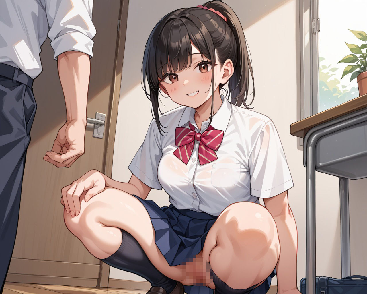 サンプル画像2:巨乳で小悪魔な僕の後輩と 〜いつでも学校内で生ハメ中出しセックス〜(ろんどんぷりん) [d_512775]