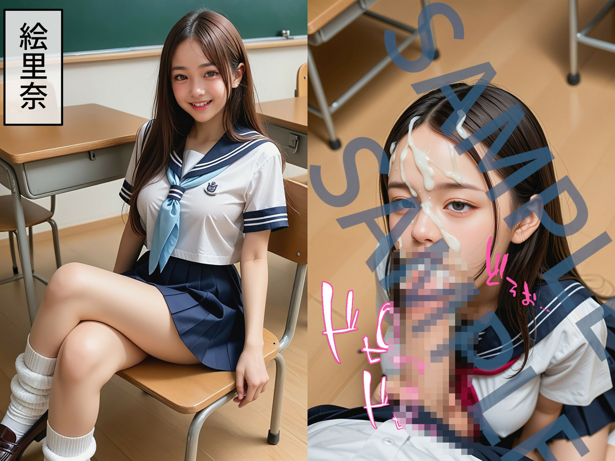 サンプル画像3:巨乳S級女子校生大量ぶっかけ(KAWAII HENTAI Lab) [d_512778]