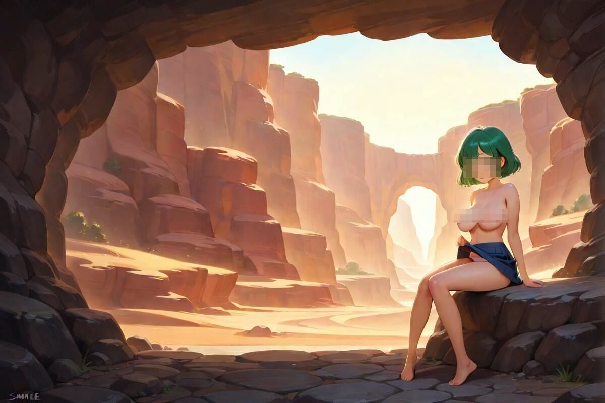 サンプル画像3:夕陽にとろける  超絶美女CG集(AI幻想工房) [d_512843]