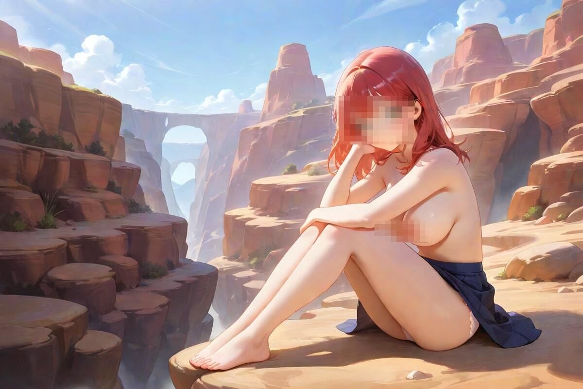 サンプル画像5:夕陽にとろける  超絶美女CG集(AI幻想工房) [d_512843]