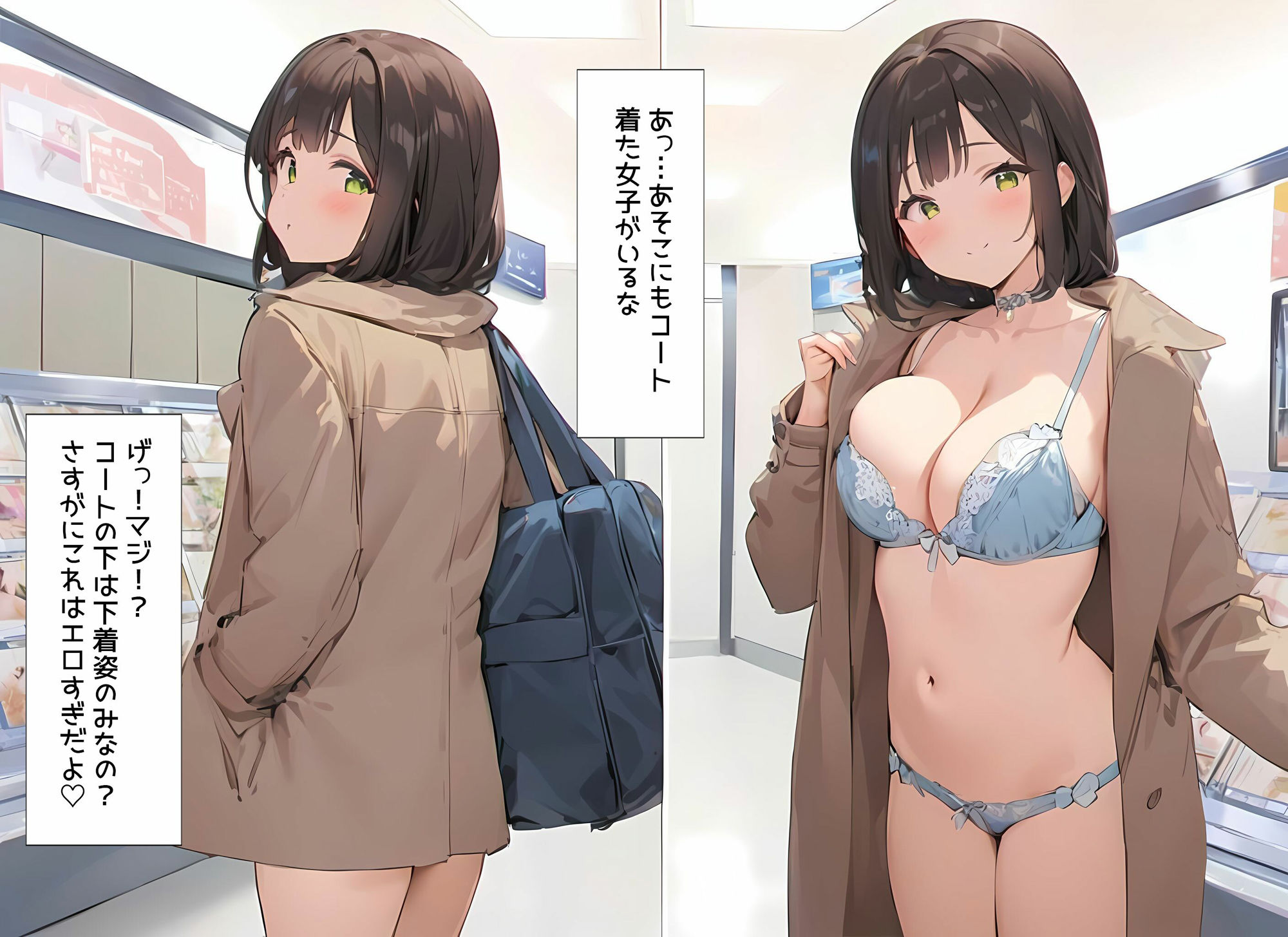 サンプル画像3:僕はコート女子のおっぱいに興味がある(バストで日替わりさん) [d_512920]
