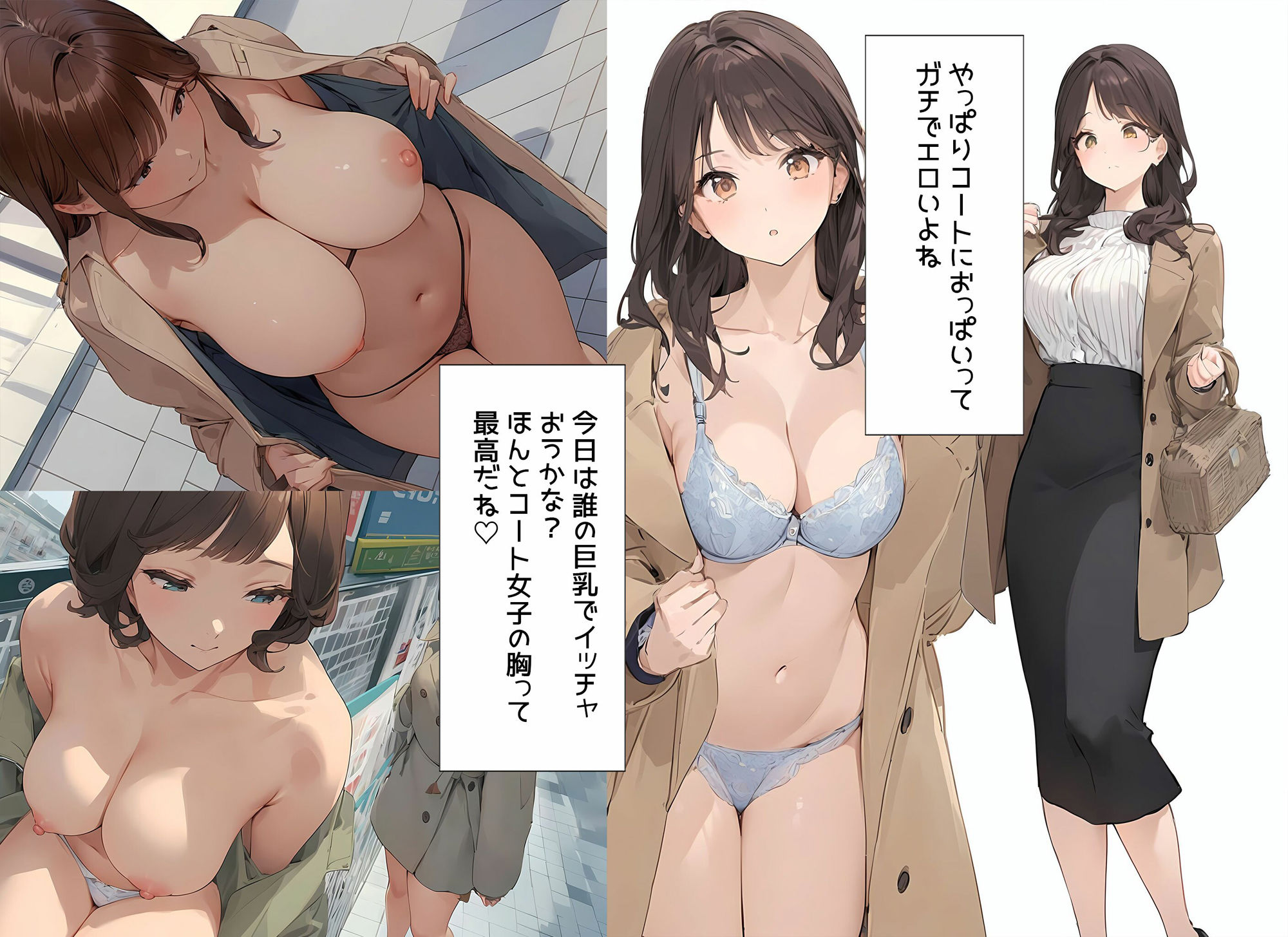 サンプル画像5:僕はコート女子のおっぱいに興味がある(バストで日替わりさん) [d_512920]
