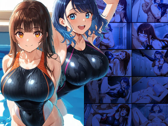 サンプル画像1:濡れた肌、競泳水着が誘う背徳のプールサイド【4K】(ニート印刷所) [d_513048]