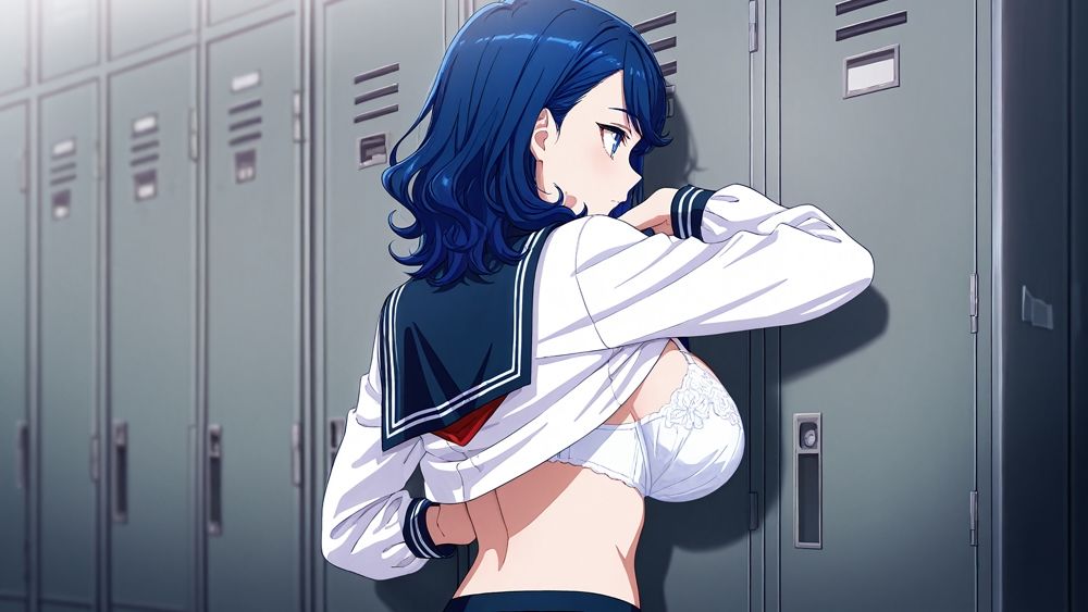 サンプル画像5:濡れた肌、競泳水着が誘う背徳のプールサイド【4K】(ニート印刷所) [d_513048]