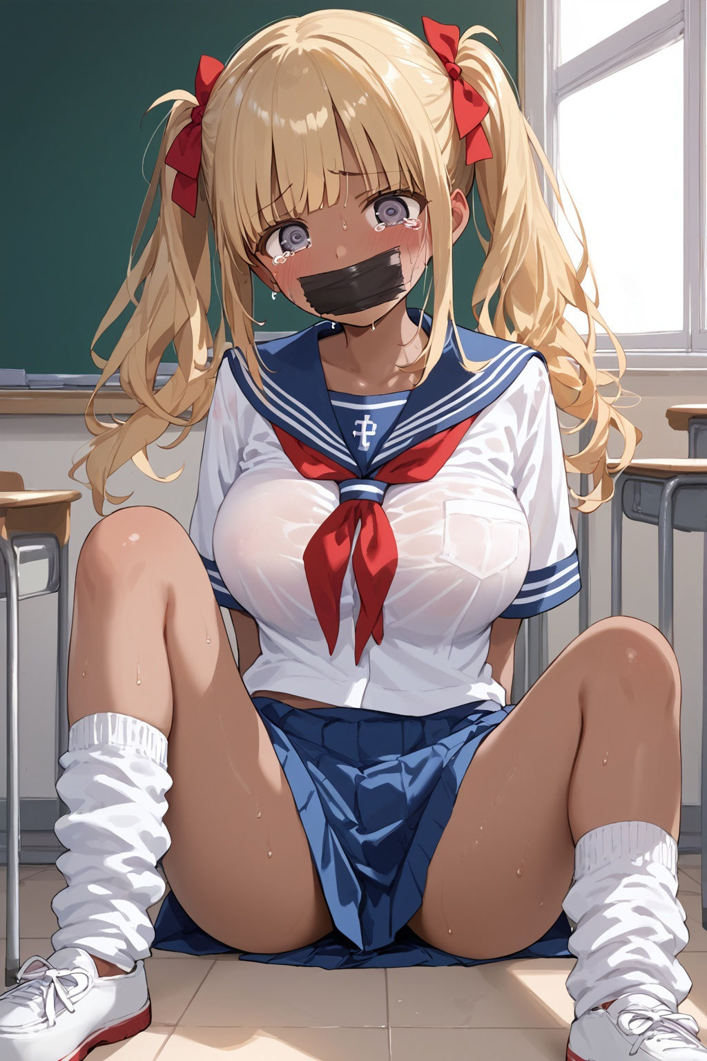 サンプル画像4:生意気ギャルに種付け性教育(AI美女ネット) [d_513078]